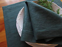 Úžitkový textil - Green ľanový obrúsok - 13787413_
