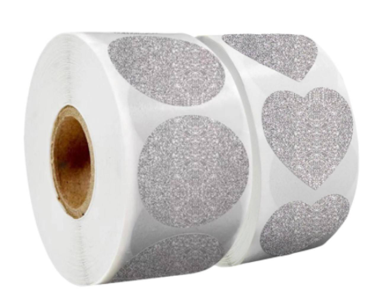 NA102 Nálepka strieborná shiny 2,5 cm