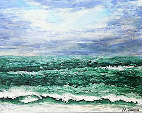 Obrazy - Oceán, akrylová maľba - 13787227_