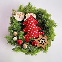 Dekorácie - Vianočný venček na dvere - 13785173_