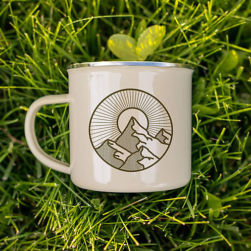 Nádoby - GERLACH smaltovaný hrnček - 13785400_