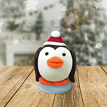 Dekorácie - Vianočná postavička a lá gulička figúrka - tučniak - 13788815_