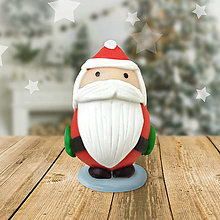 Dekorácie - Vianočná postavička a lá gulička figúrka - Santa - 13788852_