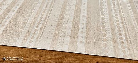 Textil - Látka pretkávaná lurexovou niťou striebornou Vianočné vzory II- cena za 10 cm - 13791190_