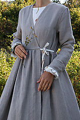 Bundy a kabáty - Ľanový kabát Miss Bennet - 13789913_