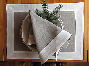 Úžitkový textil - Natur-white obrúsok - 13791630_
