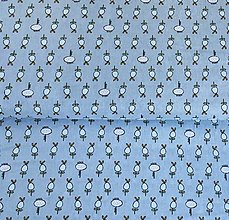 Textil - makovičky na belasej, 100 % bavlna Francúzsko, šírka 140 cm - 13789876_