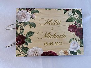 Papiernictvo - Svadobný drevený fotoalbum Matúš&Michaela - 13790081_