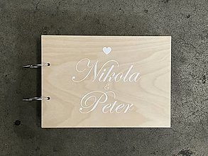 Papiernictvo - Svadobný drevený fotoalbum Nikola&Peter - 13790111_