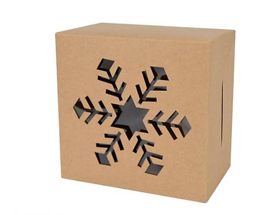 Krabička vianočná 10 x 10 x 6 cm  (Vločka)