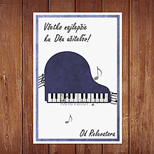 Papiernictvo - Pohľadnica ku Dňu učiteľov (klavír) - 13789755_