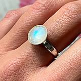 Prstene - Elegant Silver Moonstone Ag925 Ring / Strieborný elegantný prsteň s mesačným kameňom - 13794922_
