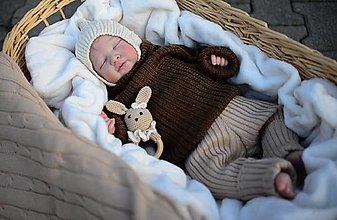 Detské oblečenie - Merino rolák, "Bruno", veľ. 56-104, OEKO-TEX®, tmavohnedý - 13793728_