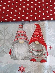 Úžitkový textil - Mikuláške / vianočné vrecká (škriatkovia veľkí + hviezdy na bordovej) - 13793296_