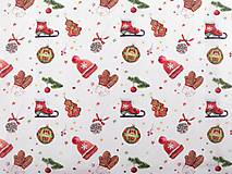Textil - Vianočná dekoračná látka Loneta (10cm) - 13795539_