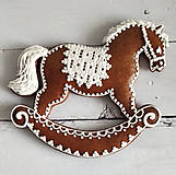 Dekorácie - Perníkový hojdací kôň v celofánovom balení (Klasika) - 13794326_