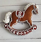 Dekorácie - Perníkový hojdací kôň v celofánovom balení (Klasika) - 13794327_