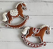 Dekorácie - Perníkový hojdací kôň v celofánovom balení (Klasika) - 13794328_