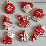 Dekorácie - Vianočné perníky veľké - červené - 13796203_
