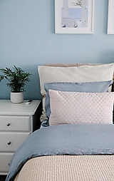 Úžitkový textil - Ľanový waflový prehoz na posteľ (100 x 200 - ružová) - 13797217_