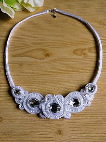 Náhrdelníky - Svadobný šujtášový náhrdelník - 13796874_