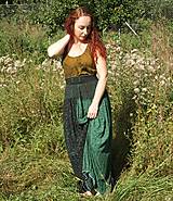 Sukne - Maxi sukňa černo-zelená S-L - 13794611_
