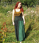 Sukne - Maxi sukňa černo-zelená S-L - 13794622_