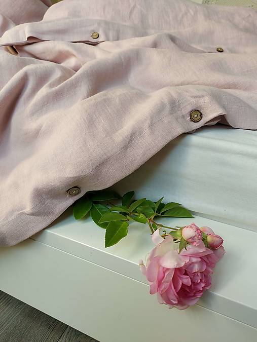  - Ľanové obliečky Simply Fresh Pink (140x200, 70x90 cm) - 13796666_