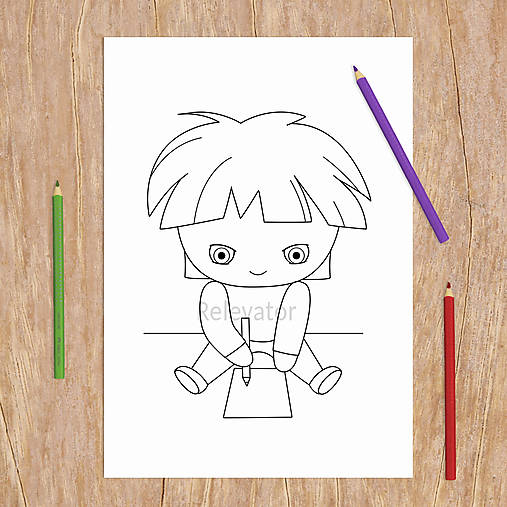 Hračky - Existenčníci niečo kreslia omaľovánka (šikovný Štefan) - 13793621_