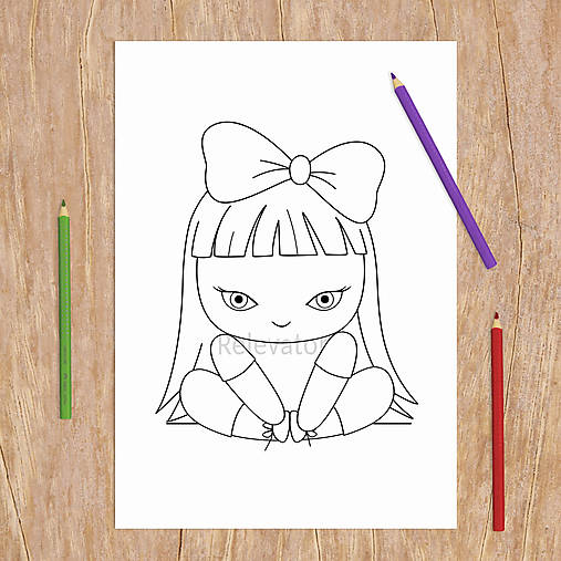 Hračky - Existenčníci sediaci omaľovánka (nežná Nina) - 13793647_