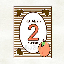 Papiernictvo - Míľniková kartička - pásikavá čokoláda a ovocie (marhuľa) - 13794431_
