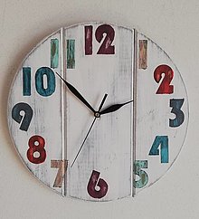 Hodiny - Nástenné hodiny veselé - 40 cm priemer - 13800197_