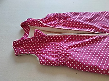 Detský textil - VLNIENKA Spací vak pre deti a bábätká 100% MERINO Top XS/S/M/L/XL/XXL Bodka Pink - 13800757_
