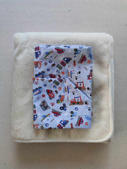 Detský textil - VLNIENKA Detské obliečky do postieľky na mieru 100% bavlna Hasiči, nákladné autá, traktor - 13800008_