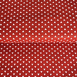 červené srdiečka, 100 % bavlna Francúzsko, šírka 140 cm