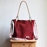 Veľké tašky - Kožená kabelka Klasik Daily *Ruby* - 13800106_