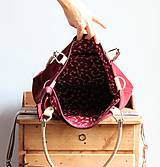 Veľké tašky - Kožená kabelka Klasik Daily *Ruby* - 13800113_