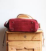 Veľké tašky - Kožená kabelka Klasik Daily *Ruby* - 13800114_