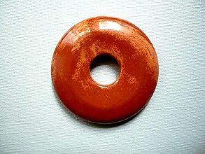 Minerály - Donut 30 mm - jaspis červený, č.32f - 13801026_