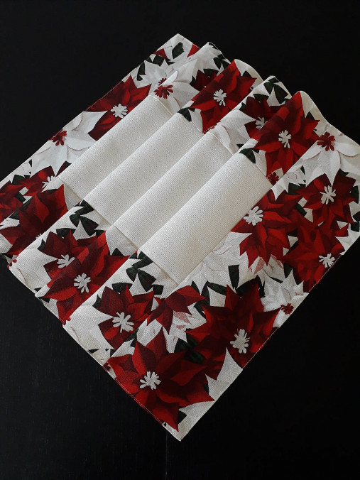 Úžitkový textil - Štóla - Vianočná ruža 43 x 160 cm /zlatá/ - 13802937_