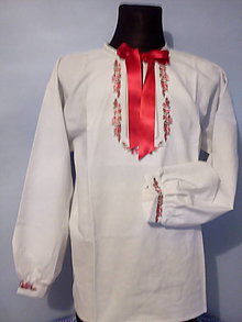 Pánske oblečenie - folk pánska krojová košeľa - 13804344_