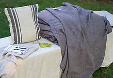 Úžitkový textil - Ľanový vaflový prehoz (130x90cm) - 13804013_