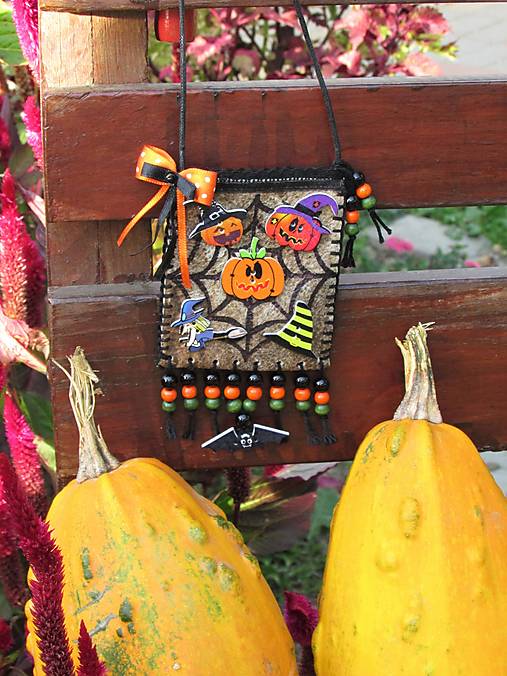 Taštičky - Halloweenska kapsička - 13804172_