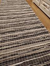 Úžitkový textil - Ručne tkaný koberec, mix šedý - 13806612_