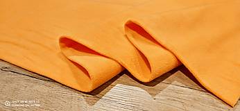 Textil - Flis - cena za 10 cm (Oranžová) - 13805998_