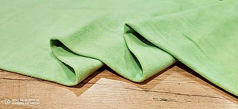 Textil - Flis - cena za 10 cm (Jablčkovozelená) - 13805989_