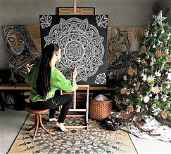 Obrazy - OSOBNÁ MANDALA na mieru❤️energetický feng shui obraz,originálny vianočný dar,talizman - 13805518_
