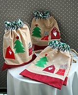 Úžitkový textil - Vianoce. Mikulášské a vianočné vrecko - 13806415_