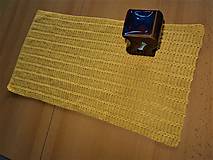 Úžitkový textil - Háčkovaná dečka obdĺžníková 4 žltá - 13808286_