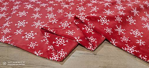 Textil - Flis - Vzorovaný- cena za 10 cm (Vločky) - 13809159_